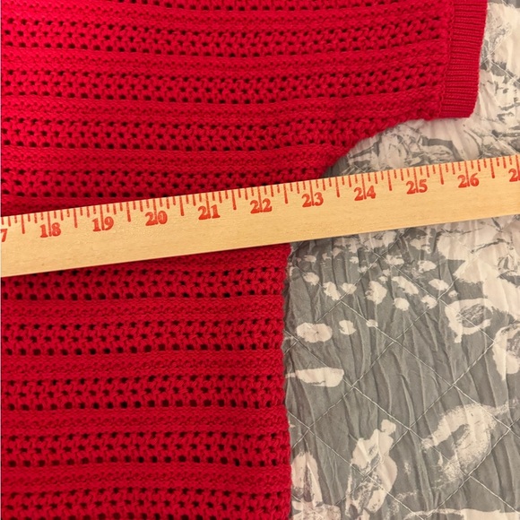 Jones New York Vibrant Red Knit Cardigan - Picture 4 of 8